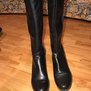 Black knee high boots